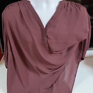 Torrid Harper Short Sleeve Blouse in Plum - Size 5